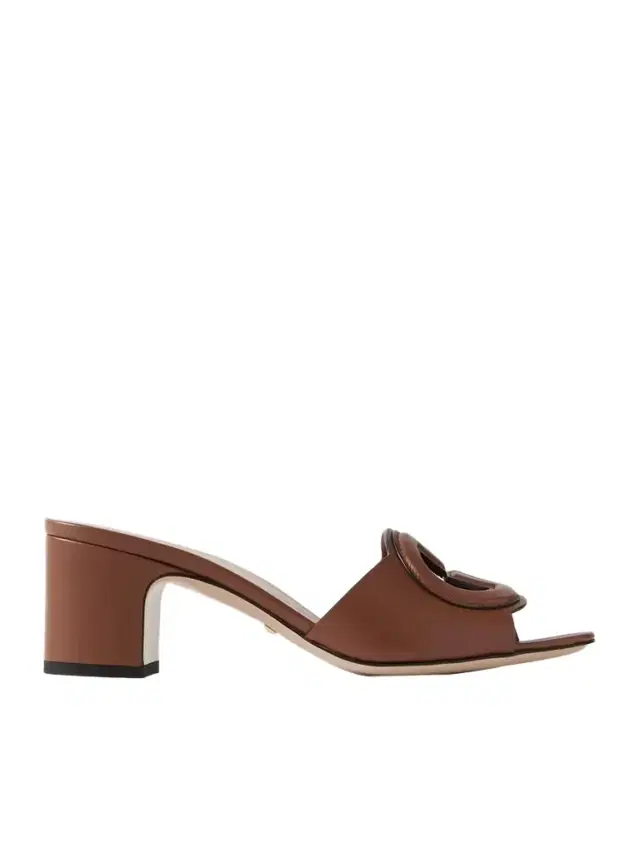 Cutout Leather Mules