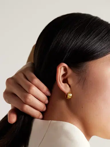 Sophie Buhai Reversible Gold Vermeil Hoop Earrings | Thumbnail 2