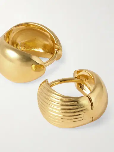 Sophie Buhai Reversible Gold Vermeil Hoop Earrings | Thumbnail 3