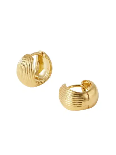 Sophie Buhai Reversible Gold Vermeil Hoop Earrings | Thumbnail 1
