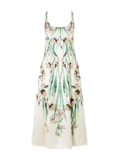 Erdem Duchess Floral-print Satin Midi Dress | Thumbnail 1