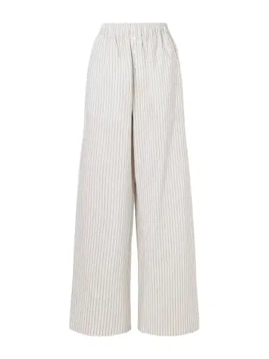RÓHE Striped Silk And Cotton-blend Wide-leg Pants | Thumbnail 1 RÓHE Striped Silk And Cotton-blend Wide-leg Pants | Thumbnail 1