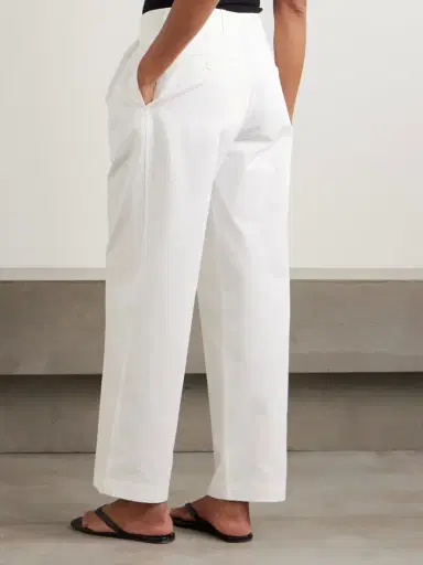 TOTEME Pleated Cotton-twill Wide-leg Pants | Thumbnail 3 TOTEME Pleated Cotton-twill Wide-leg Pants | Thumbnail 3