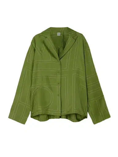 TOTEME Embroidered Silk-twill Shirt | Thumbnail 1 TOTEME Embroidered Silk-twill Shirt | Thumbnail 1