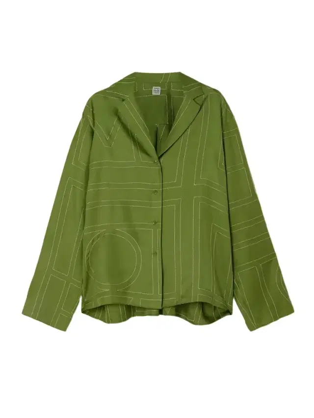 TOTEME Embroidered Silk-twill Shirt
