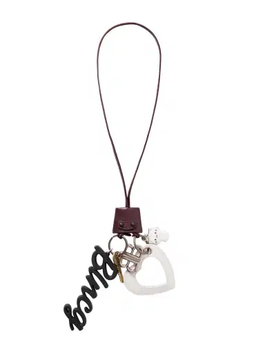 Balenciaga Le City Embellished Textured-leather, Silver And Gold-tone Key Fob | Thumbnail 1 Balenciaga Le City Embellished Textured-leather, Silver And Gold-tone Key Fob | Thumbnail 1