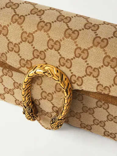 Gucci Dionysus Small Embellished Printed Coated-canvas And Suede Shoulder Bag | Thumbnail 5 Gucci Dionysus Small Embellished Printed Coated-canvas And Suede Shoulder Bag | Thumbnail 5