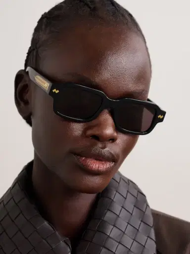 Bottega Veneta Eyewear Intrecciato Rectangular-frame Acetate Sunglasses | Thumbnail 2 Bottega Veneta Eyewear Intrecciato Rectangular-frame Acetate Sunglasses | Thumbnail 2