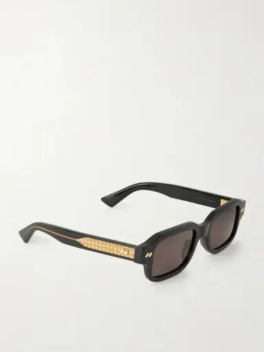 Bottega Veneta Eyewear Intrecciato Rectangular-frame Acetate Sunglasses | Thumbnail 3 Bottega Veneta Eyewear Intrecciato Rectangular-frame Acetate Sunglasses | Thumbnail 3