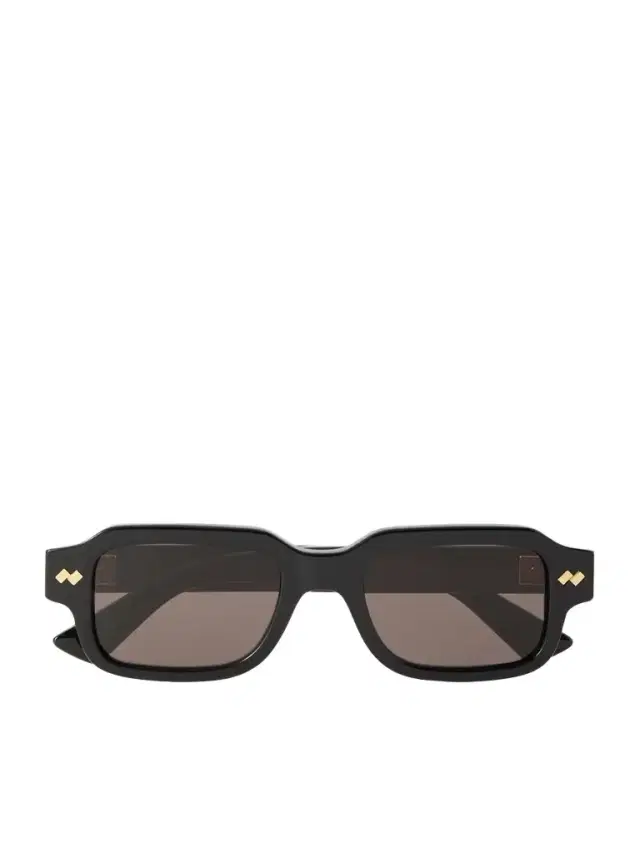 Intrecciato Rectangular-frame Acetate Sunglasses