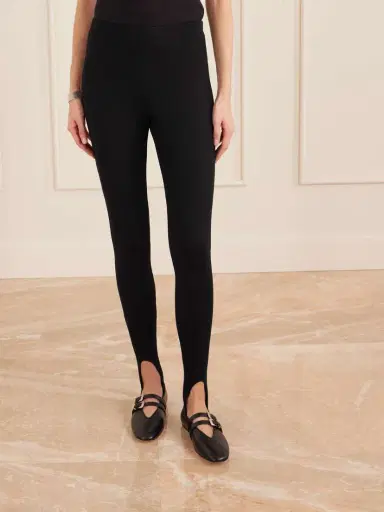 LESET Rio Stretch-ponte Stirrup Leggings | Thumbnail 3