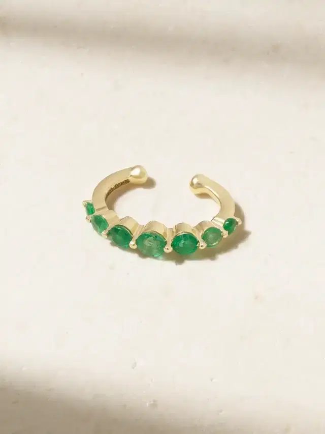 18-karat Gold Emerald Ear Cuff