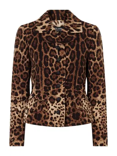 Dolce & Gabbana Leopard-print Wool Blazer | Thumbnail 1