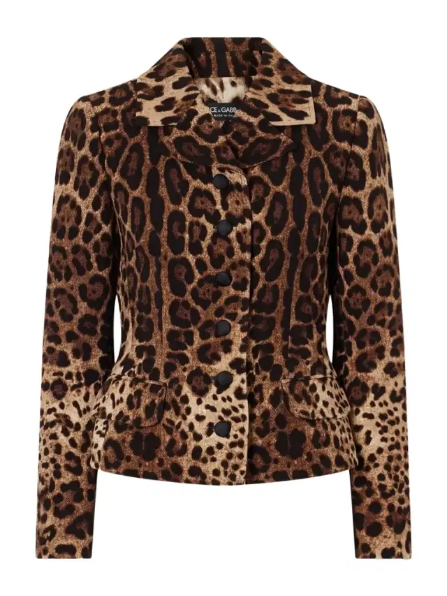 Dolce & Gabbana Leopard-print Wool Blazer