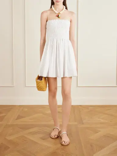 Matteau Shirred Cotton Mini Dress | Thumbnail 2