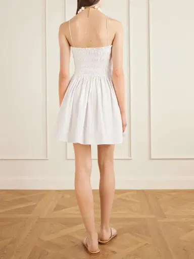 Matteau Shirred Cotton Mini Dress | Thumbnail 3