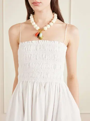 Matteau Shirred Cotton Mini Dress | Thumbnail 4