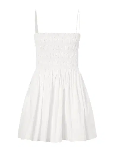 Matteau Shirred Cotton Mini Dress | Thumbnail 1