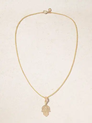 Marlo Laz Southwestern Hamsa 14-karat Gold Diamond Necklace | Thumbnail 4