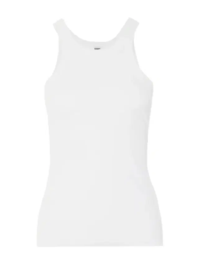 + Net Sustain Curved Ribbed Stretch Organic Cotton-jersey Tank