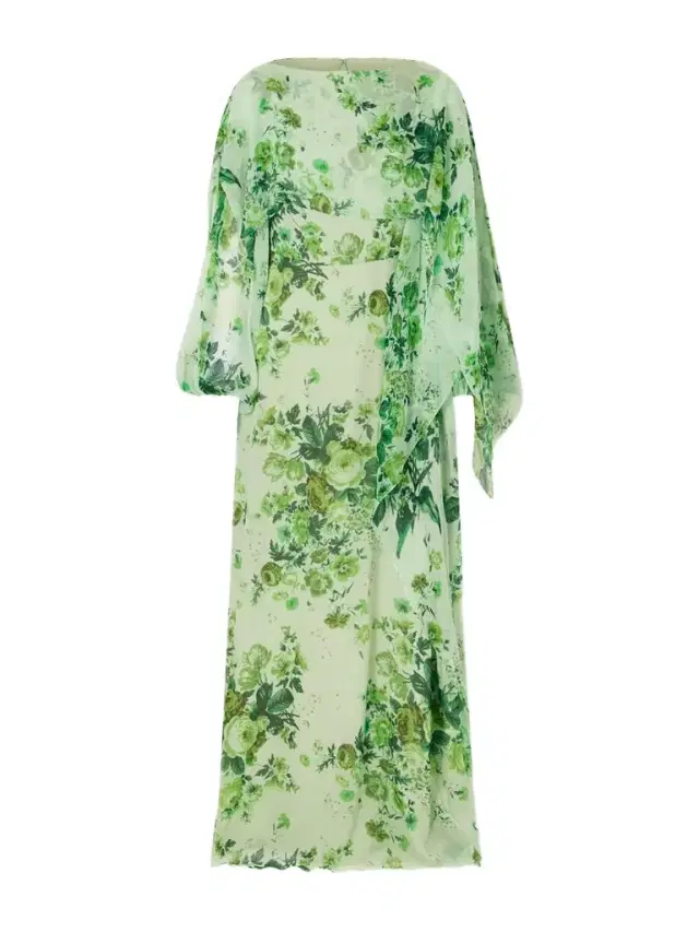 Floral-print Crêpon Gown