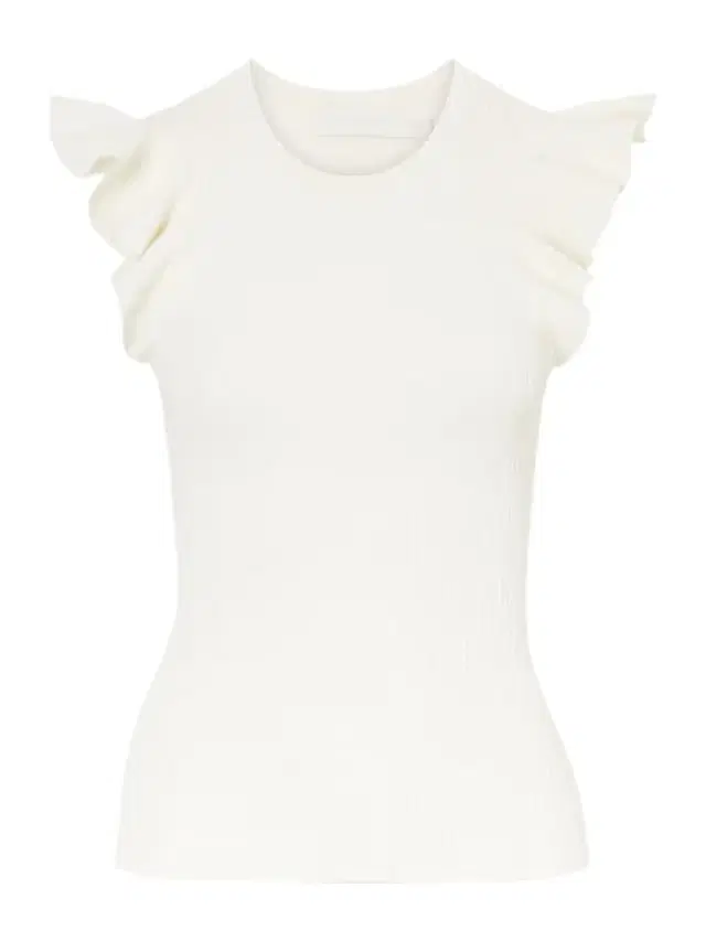 Aster Frill Racer Ribbed-knit Tank