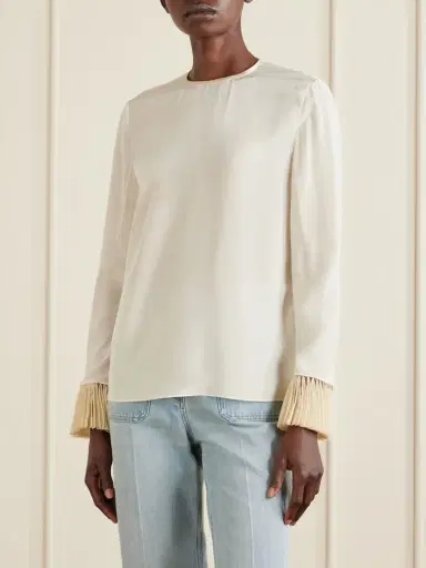 Valentino Garavani Silk Crepe De Chine Blouse | Thumbnail 3 Valentino Garavani Silk Crepe De Chine Blouse | Thumbnail 3