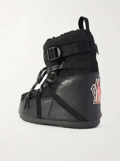 Moncler Grenoble + Moon Boot Icon Shell And Leather Snow Boots | Thumbnail 4 Moncler Grenoble + Moon Boot Icon Shell And Leather Snow Boots | Thumbnail 4