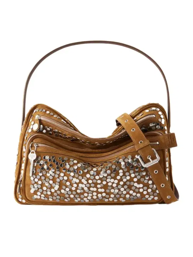 Camero Camera Embellished Suede Shoulder Bag Camero Camera Embellished Suede Shoulder Bag