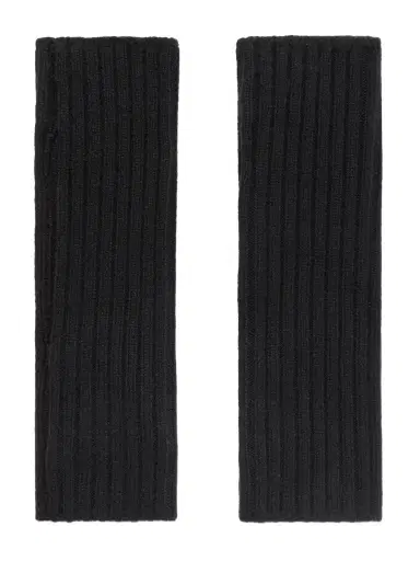 Yves Salomon Ribbed Cashmere Fingerless Mittens | Thumbnail 1 Yves Salomon Ribbed Cashmere Fingerless Mittens | Thumbnail 1