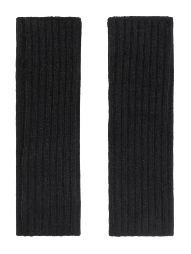 Ribbed Cashmere Fingerless Mittens Ribbed Cashmere Fingerless Mittens