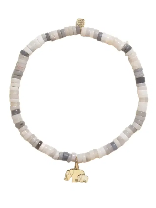 Elephant Family 14-karat Gold, Enamel, Opal And Diamond Bracelet