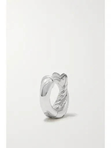 David Yurman Crossover 18-karat White Gold Diamond Hoop Earrings | Thumbnail 3