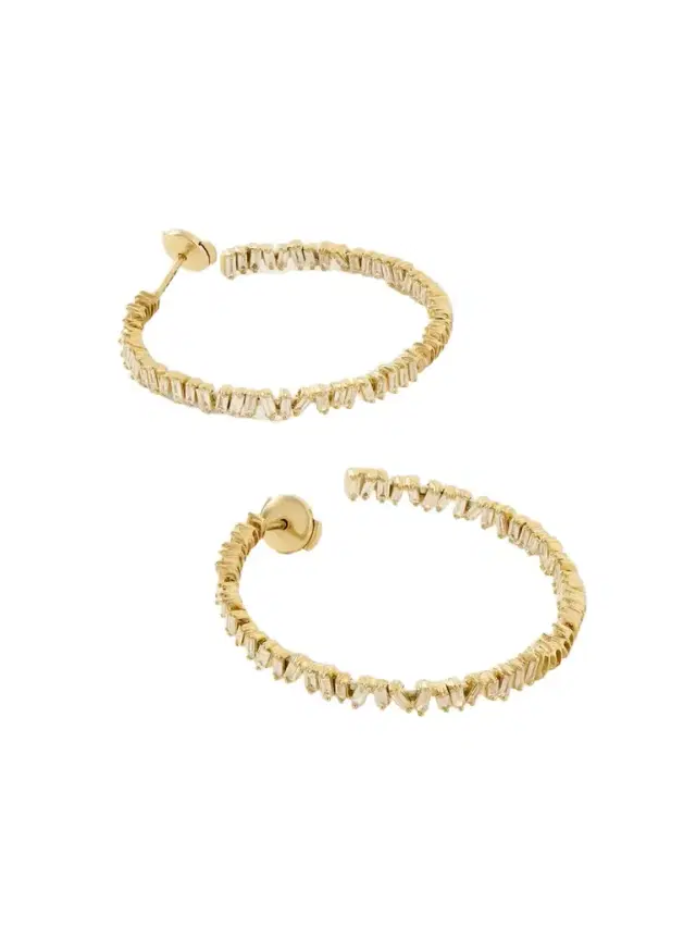 18-karat Gold Diamond Hoop Earrings