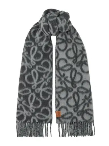 Loewe Fringed Jacquard-knit Scarf | Thumbnail 1