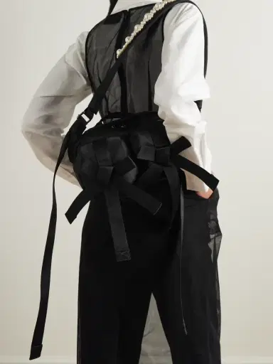 Simone Rocha Bow And Pearl-like Embellished Shell Belt Bag | Thumbnail 2 Simone Rocha Bow And Pearl-like Embellished Shell Belt Bag | Thumbnail 2