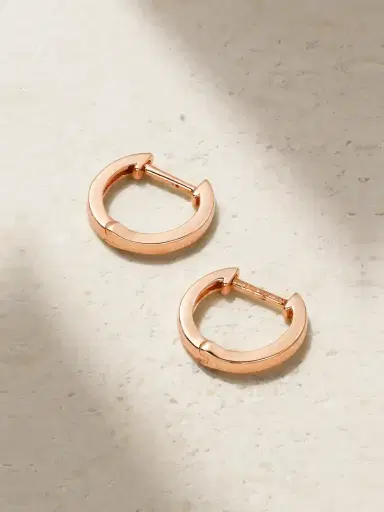 Anita Ko Huggies 18-karat Rose Gold Hoop Earrings | Thumbnail 1