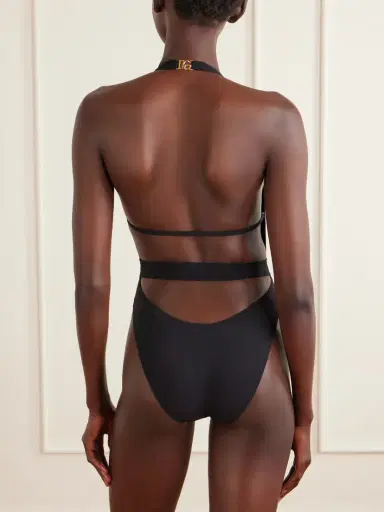 Dolce & Gabbana Logo-embellished Stretch Jersey One-piece | Thumbnail 3 Dolce & Gabbana Logo-embellished Stretch Jersey One-piece | Thumbnail 3