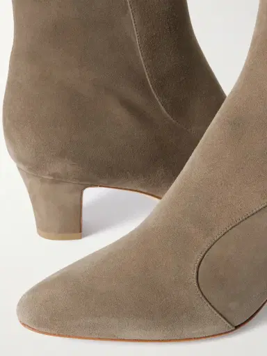 Manolo Blahnik Myconia 50 Suede Ankle Boots - Light | Thumbnail 4 Manolo Blahnik Myconia 50 Suede Ankle Boots - Light | Thumbnail 4