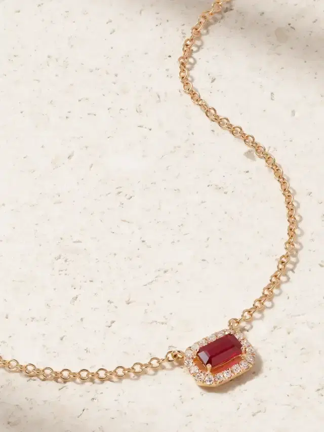 18-karat Rose Gold, Ruby And Diamond Necklace