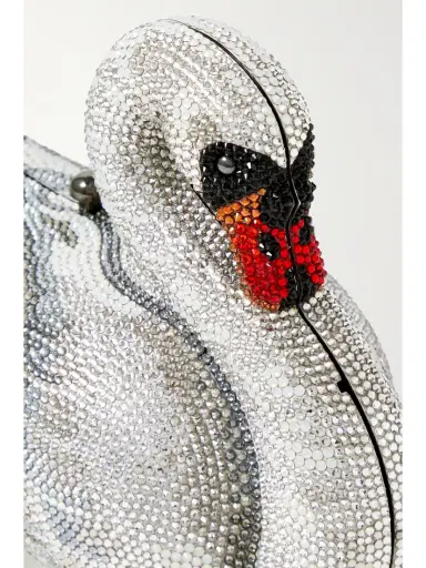 Judith Leiber Couture Swan Odette Crystal-embellished Silver-tone Clutch | Thumbnail 4 Judith Leiber Couture Swan Odette Crystal-embellished Silver-tone Clutch | Thumbnail 4