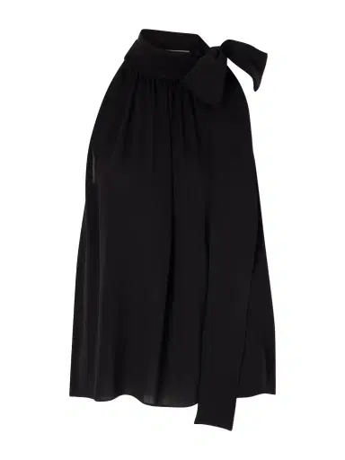Valentino Garavani Bow-embellished Silk-georgette Top | Thumbnail 1