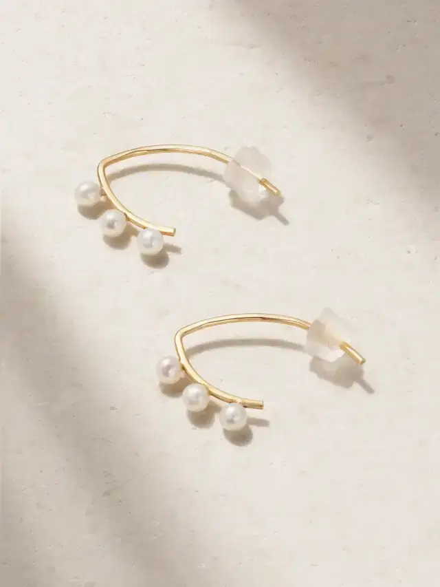 14-karat Recycled Gold Pearl Earrings