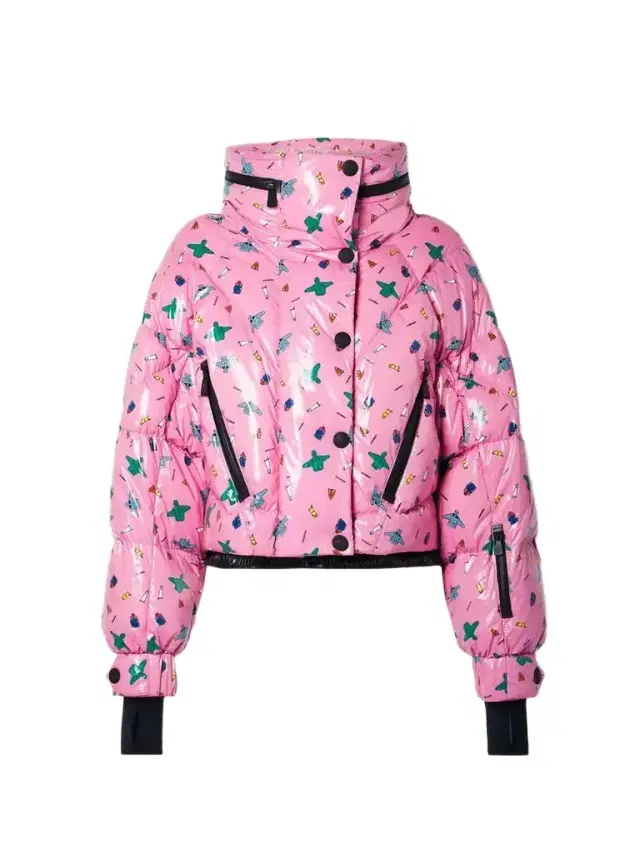 + 3 Moncler Grenoble Cropped Printed Quilted Down Ski Jacket + 3 Moncler Grenoble Cropped Printed Quilted Down Ski Jacket