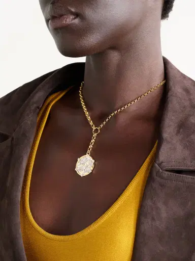 Foundrae Resilience Heavy Mixed Belcher 18-karat Yellow And White Gold Diamond Necklace | Thumbnail 2