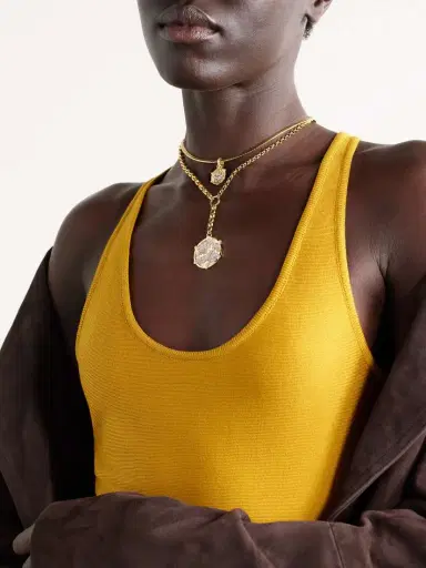 Foundrae Resilience Heavy Mixed Belcher 18-karat Yellow And White Gold Diamond Necklace | Thumbnail 5
