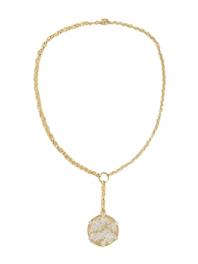 Resilience Heavy Mixed Belcher 18-karat Yellow And White Gold Diamond Necklace