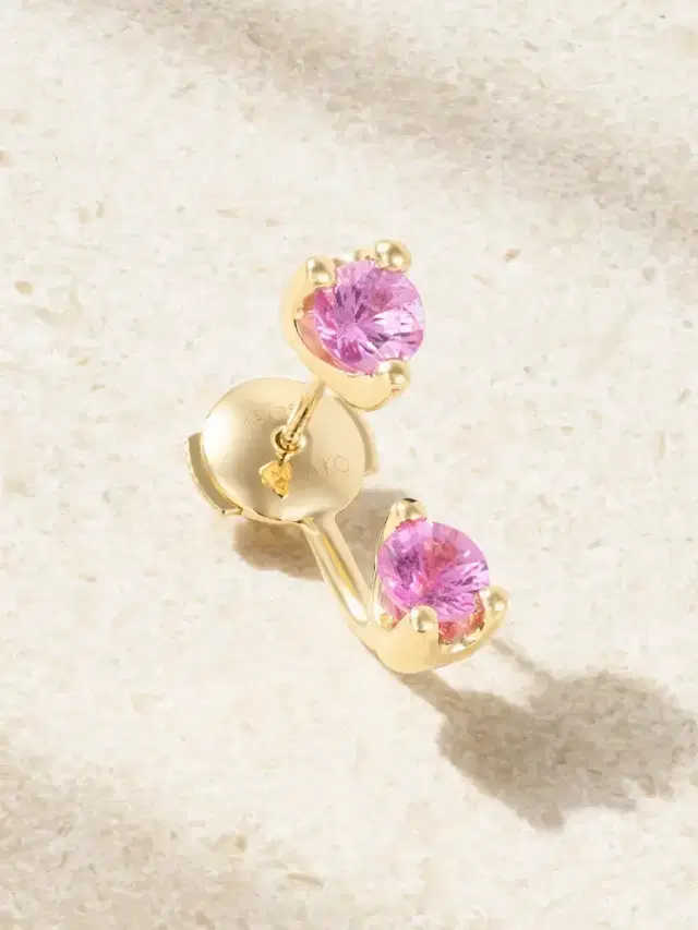 Orbit 18-karat Gold Sapphire Single Earring