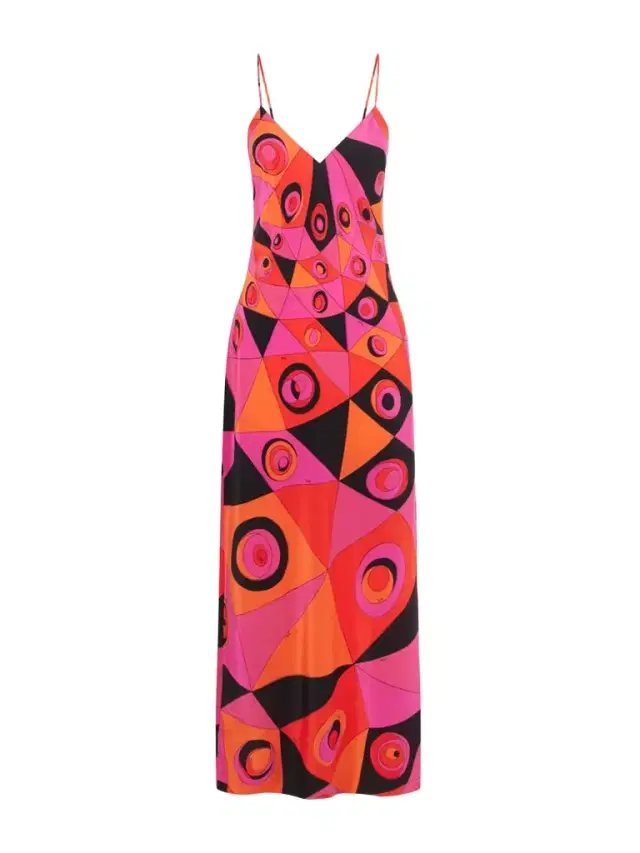 Printed Silk Crepe De Chine Maxi Dress