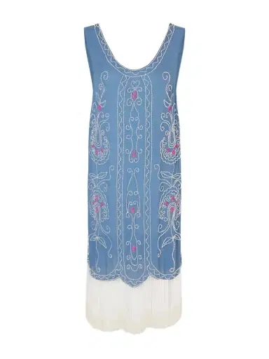 BODE Sea Flower Beaded Silk Dress | Thumbnail 1 BODE Sea Flower Beaded Silk Dress | Thumbnail 1